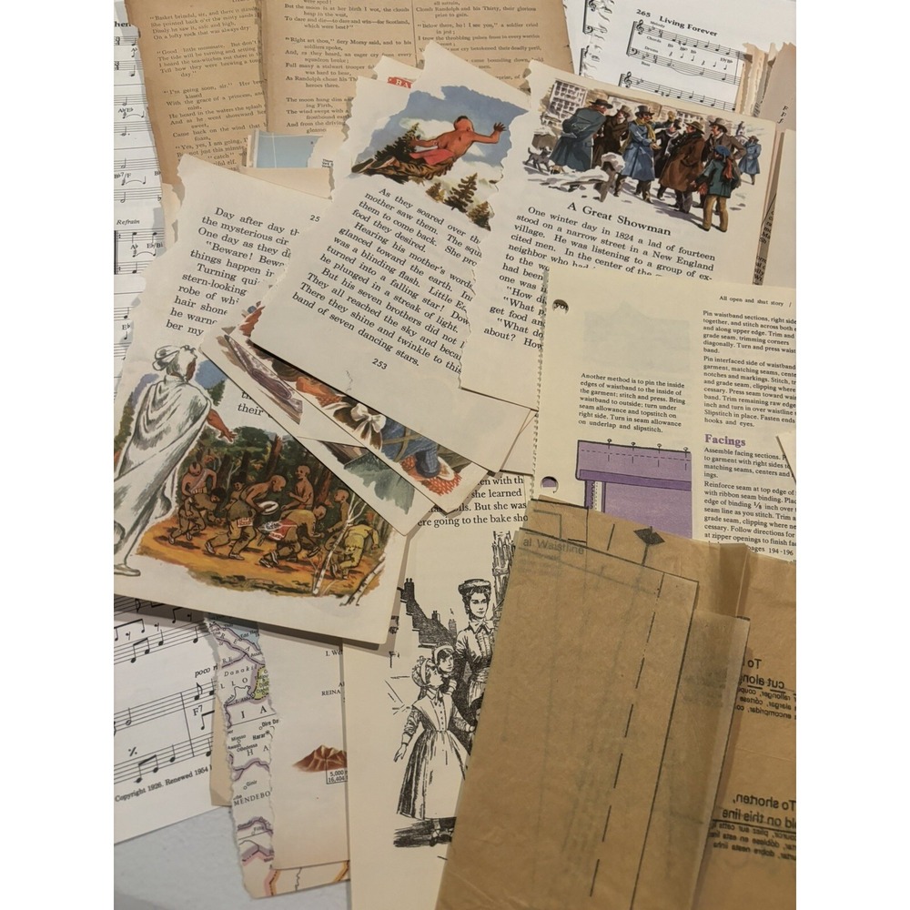 Vintage Ephemera Lot Junk Journal Paper Scrapbooking‎ Crafting Book Pages 180+